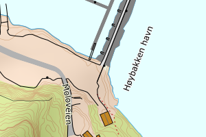 Kartbilde fra WMS-tjeneste av avviket