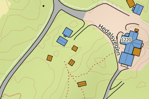 Kartbilde fra WMS-tjeneste av avviket