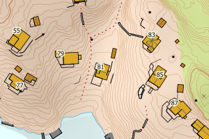 Kartbilde fra WMS-tjeneste av avviket