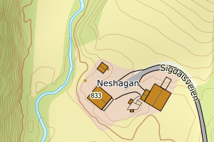 Kartbilde fra WMS-tjeneste av avviket