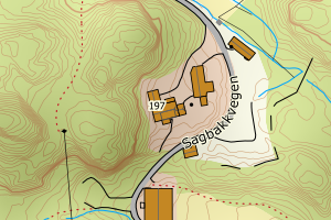 Kartbilde fra WMS-tjeneste av avviket