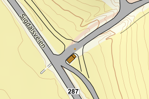 Kartbilde fra WMS-tjeneste av avviket