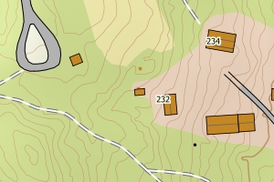 Kartbilde fra WMS-tjeneste av avviket