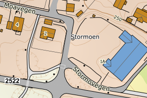 Kartbilde fra WMS-tjeneste av avviket