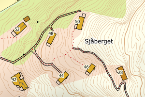 Kartbilde fra WMS-tjeneste av avviket