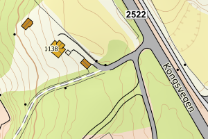 Kartbilde fra WMS-tjeneste av avviket