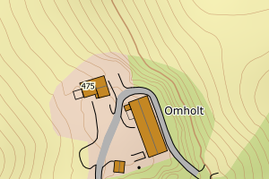 Kartbilde fra WMS-tjeneste av avviket