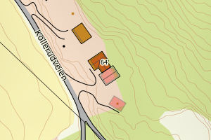 Kartbilde fra WMS-tjeneste av avviket