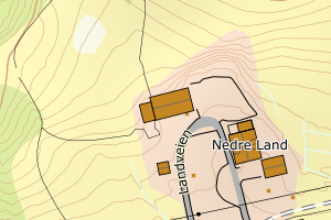 Kartbilde fra WMS-tjeneste av avviket