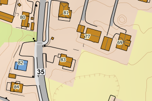 Kartbilde fra WMS-tjeneste av avviket