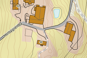 Kartbilde fra WMS-tjeneste av avviket