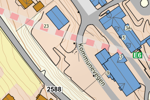 Kartbilde fra WMS-tjeneste av avviket