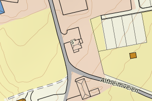 Kartbilde fra WMS-tjeneste av avviket