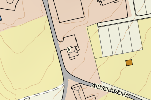 Kartbilde fra WMS-tjeneste av avviket