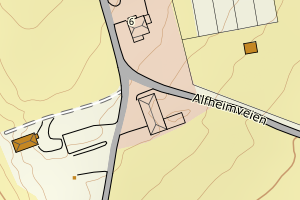 Kartbilde fra WMS-tjeneste av avviket