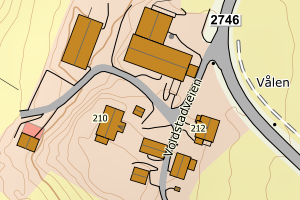 Kartbilde fra WMS-tjeneste av avviket