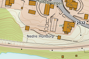 Kartbilde fra WMS-tjeneste av avviket