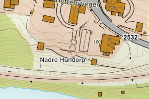 Kartbilde fra WMS-tjeneste av avviket