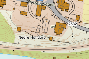 Kartbilde fra WMS-tjeneste av avviket