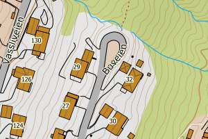 Kartbilde fra WMS-tjeneste av avviket
