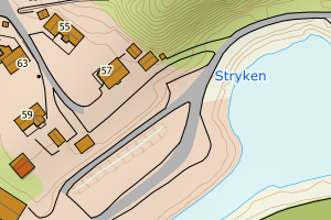 Kartbilde fra WMS-tjeneste av avviket