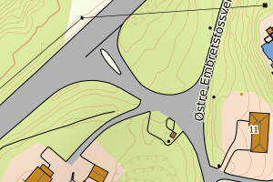 Kartbilde fra WMS-tjeneste av avviket