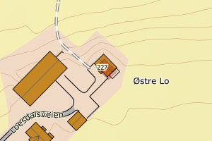 Kartbilde fra WMS-tjeneste av avviket