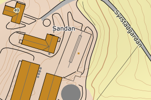 Kartbilde fra WMS-tjeneste av avviket