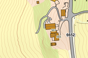 Kartbilde fra WMS-tjeneste av avviket