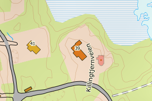 Kartbilde fra WMS-tjeneste av avviket