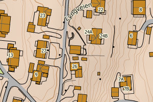 Kartbilde fra WMS-tjeneste av avviket