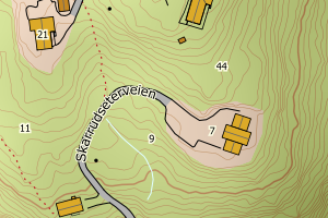 Kartbilde fra WMS-tjeneste av avviket
