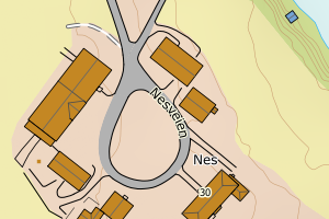 Kartbilde fra WMS-tjeneste av avviket