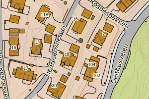 Kartbilde fra WMS-tjeneste av avviket