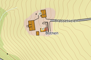 Kartbilde fra WMS-tjeneste av avviket