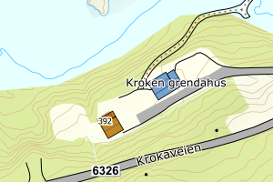 Kartbilde fra WMS-tjeneste av avviket