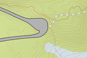 Kartbilde fra WMS-tjeneste av avviket
