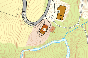 Kartbilde fra WMS-tjeneste av avviket