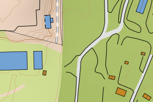 Kartbilde fra WMS-tjeneste av avviket