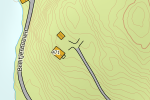 Kartbilde fra WMS-tjeneste av avviket