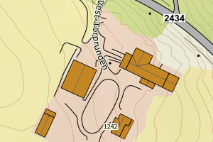 Kartbilde fra WMS-tjeneste av avviket