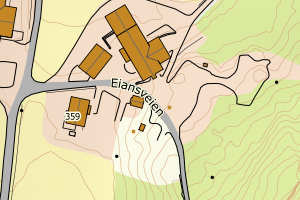 Kartbilde fra WMS-tjeneste av avviket
