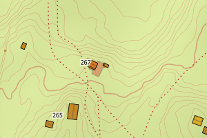 Kartbilde fra WMS-tjeneste av avviket