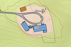 Kartbilde fra WMS-tjeneste av avviket