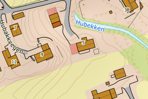 Kartbilde fra WMS-tjeneste av avviket