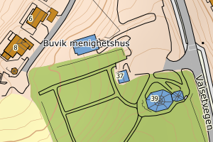 Kartbilde fra WMS-tjeneste av avviket