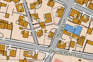 Kartbilde fra WMS-tjeneste av avviket