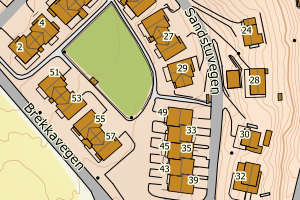 Kartbilde fra WMS-tjeneste av avviket