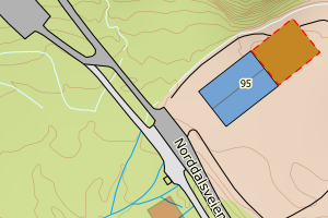 Kartbilde fra WMS-tjeneste av avviket