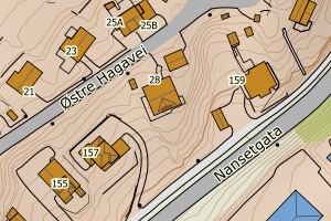 Kartbilde fra WMS-tjeneste av avviket